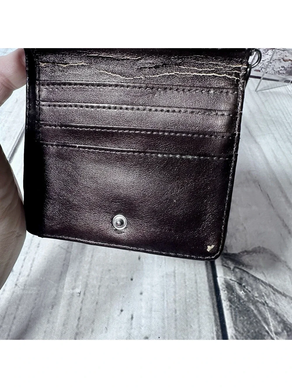 The SAK Zebra Print Brown Tan Gold Zip Around Wallet - RARE (see pictures)